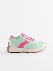 Green Lace-Up Chunky Trainers - Image 5 of 9