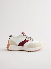 Neutral Animal Print' Lace-Up Chunky Trainers - Image 1 of 5
