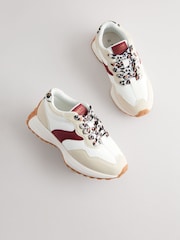 Neutral Animal Print' Lace-Up Chunky Trainers - Image 2 of 5