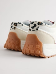 Neutral Animal Print' Lace-Up Chunky Trainers - Image 3 of 5