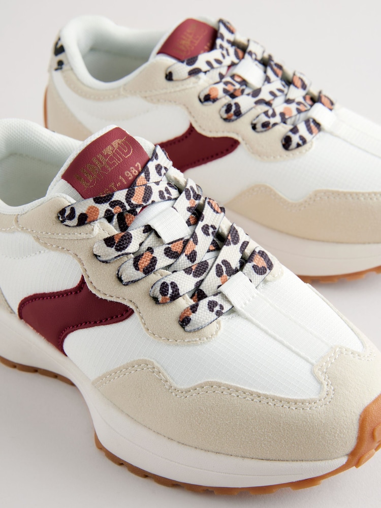 Neutral Animal Print' Lace-Up Chunky Trainers - Image 5 of 5