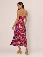 Adrianna Papell Purple Printed Jersey Dress - Image 2 of 7