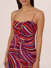 Adrianna Papell Purple Printed Jersey Dress - Image 4 of 7