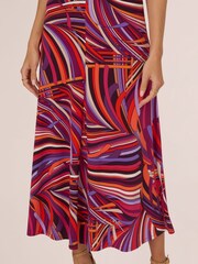Adrianna Papell Purple Printed Jersey Dress - Image 5 of 7
