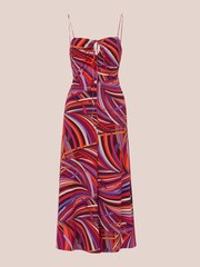 Adrianna Papell Purple Printed Jersey Dress - Image 6 of 7