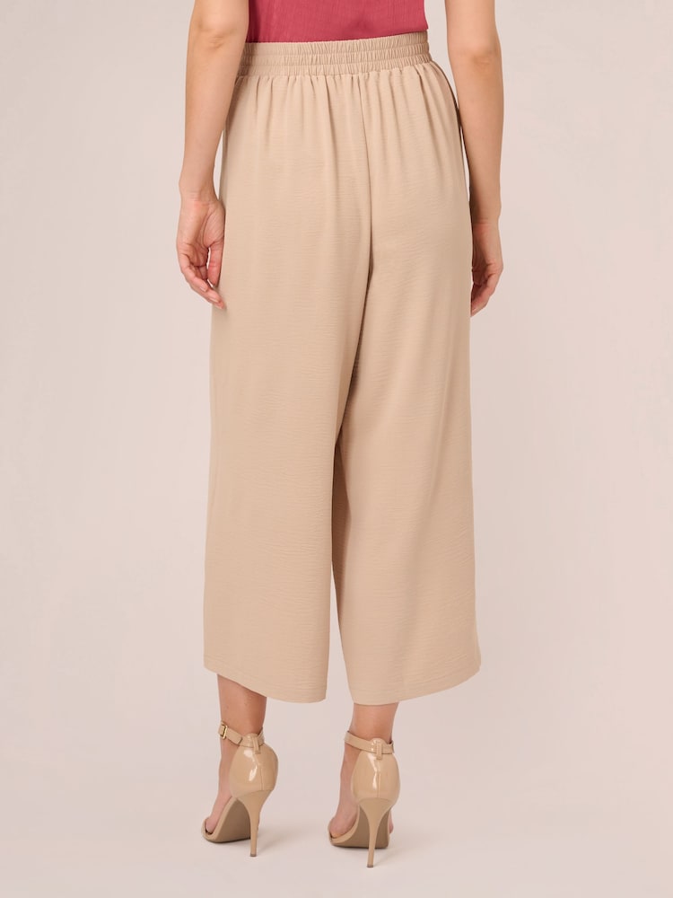 Adrianna Papell Animal Print Textured Satin Pull On Trousers - Image 2 of 5