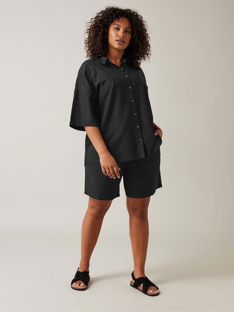 Evans Linen Shorts - Image 2 of 5 Evans Linen Shorts - Image 2 of 5