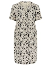 Evans Curve Tropical Print Linen Dress - Image 5 of 5