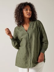 Evans Broderie 100% Cotton Blouse - Image 1 of 5