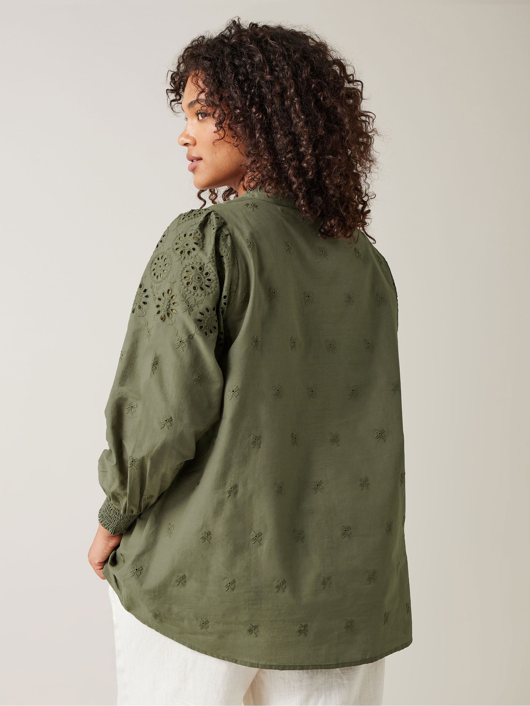 Women Summer Artsy Dot Embroidery 100 Cotton Blouse main image 0