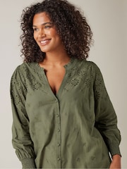 Evans Broderie 100% Cotton Blouse - Image 4 of 5
