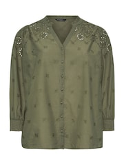 Evans Broderie 100% Cotton Blouse - Image 5 of 5