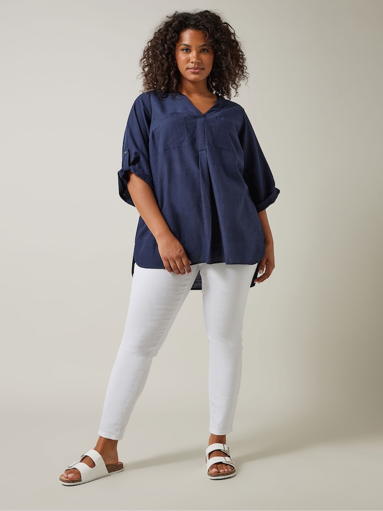 Evans Linen Utility Top - Image 2 of 5