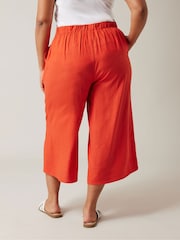 כתום - Evans Linen Culottes - Image 3 of 5
