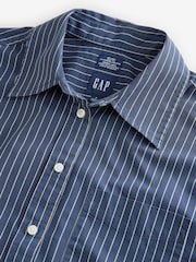 De rayas azul marino - Camisa grande de popelina de Gap - Imagen 3 de 4
