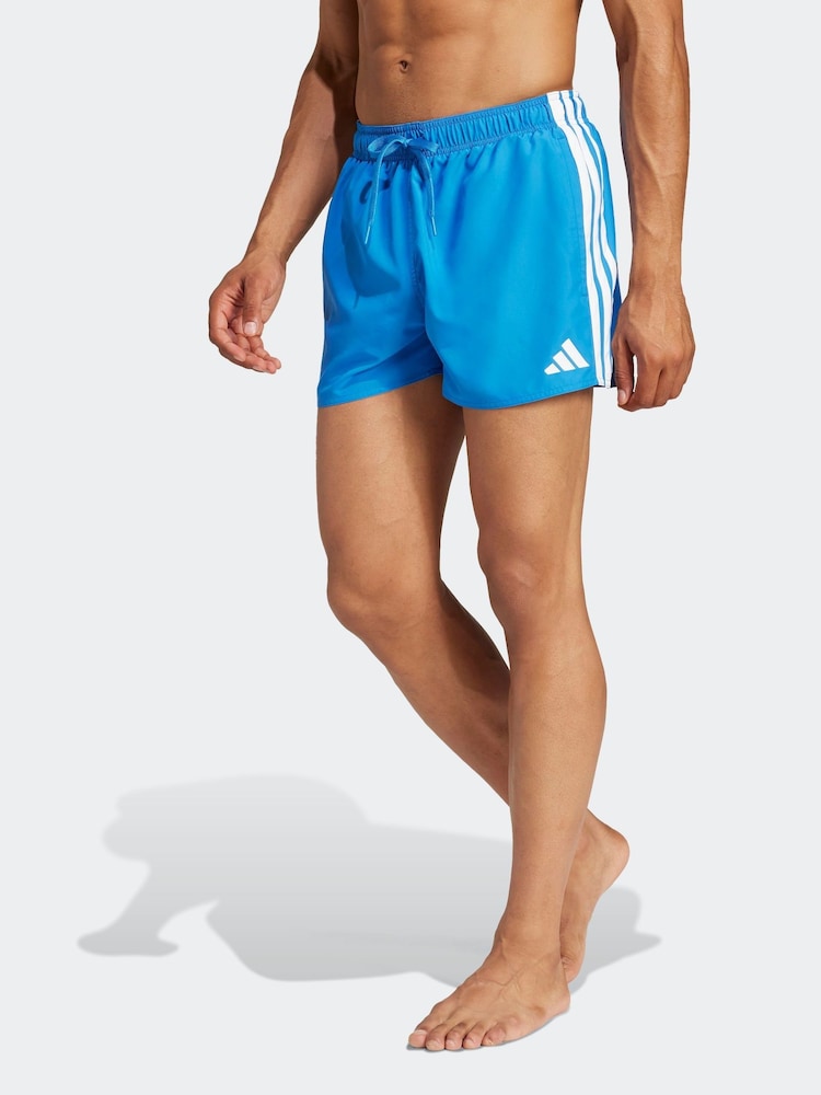 Azul - Pantalones cortos de baño de 3 rayas y 3 pulgadas de adidas - Imagen 1 de 6