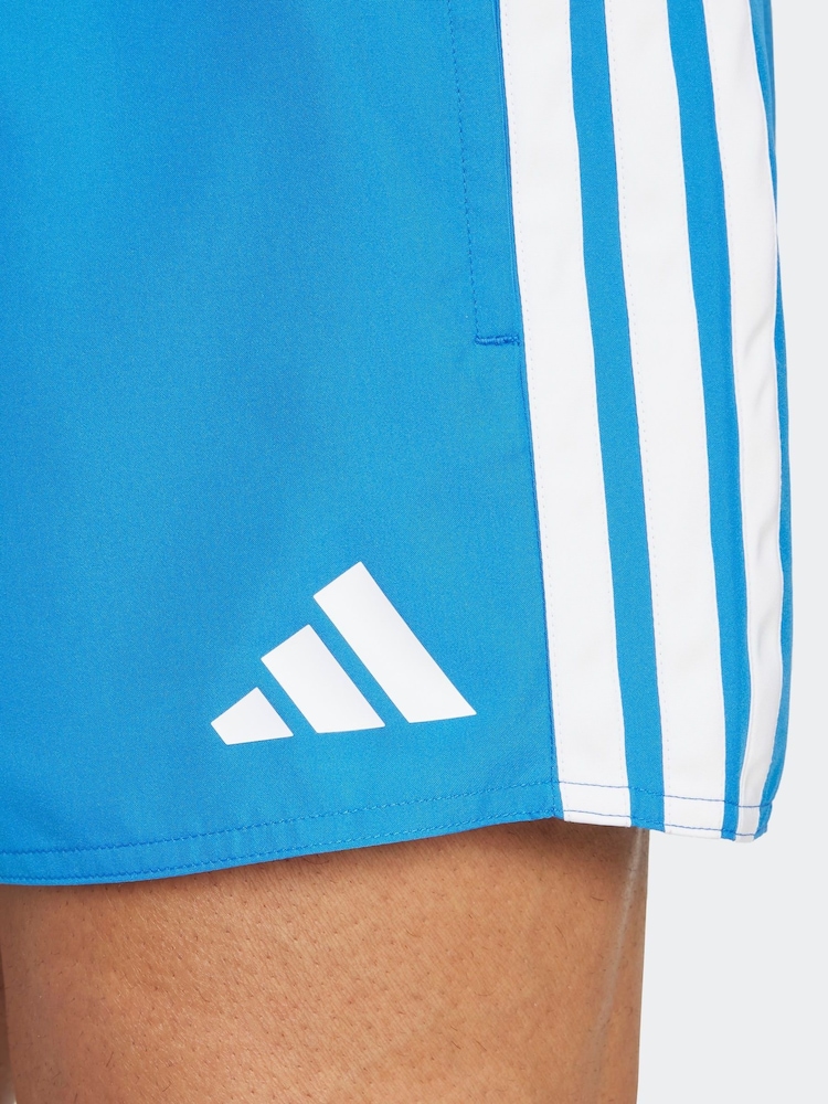 adidas Blue 3-Stripes 3-Inch Swim Shorts - Image 4 of 6
