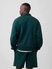 Gap Green Oversized Logo Quarter-Zip Sweatshirt - Image 2 of 4