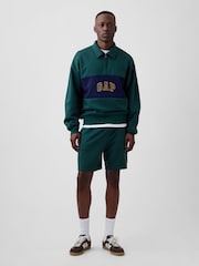Gap Green Oversized Logo Quarter-Zip Sweatshirt - Image 3 of 4