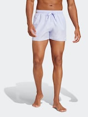 adidas Purple 3-Stripes 3-Inch Swim Shorts - Image 1 of 6
