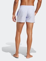 adidas Purple 3-Stripes 3-Inch Swim Shorts - Image 2 of 6