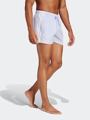 adidas Purple 3-Stripes 3-Inch Swim Shorts - Image 3 of 6