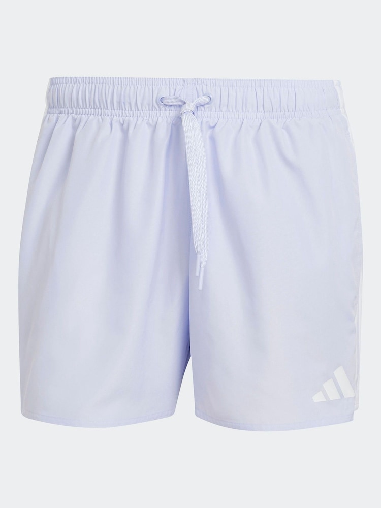 adidas Purple 3-Stripes 3-Inch Swim Shorts - Image 6 of 6
