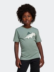 adidas Green 100% Cotton T-Shirt - Image 1 of 7