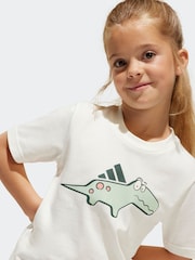 adidas White 100% Cotton T-Shirt - Image 4 of 6