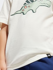 adidas White 100% Cotton T-Shirt - Image 5 of 6