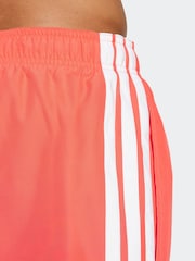 adidas Red 3-Stripes 3-Inch Swim Shorts - Image 4 of 6