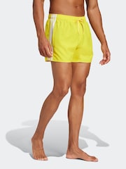 adidas Yellow 3-Stripes 3-Inch Swim Shorts - Image 3 of 6