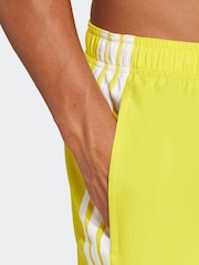 adidas Yellow 3-Stripes 3-Inch Swim Shorts - Image 4 of 6
