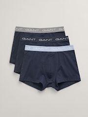 GANT Blue Teen Boys Trunks 3 Pack - Image 1 of 4