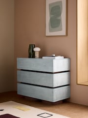 MADE.COM Blue Bern 3 Drawer Chest of Drawers - Image 1 of 6
