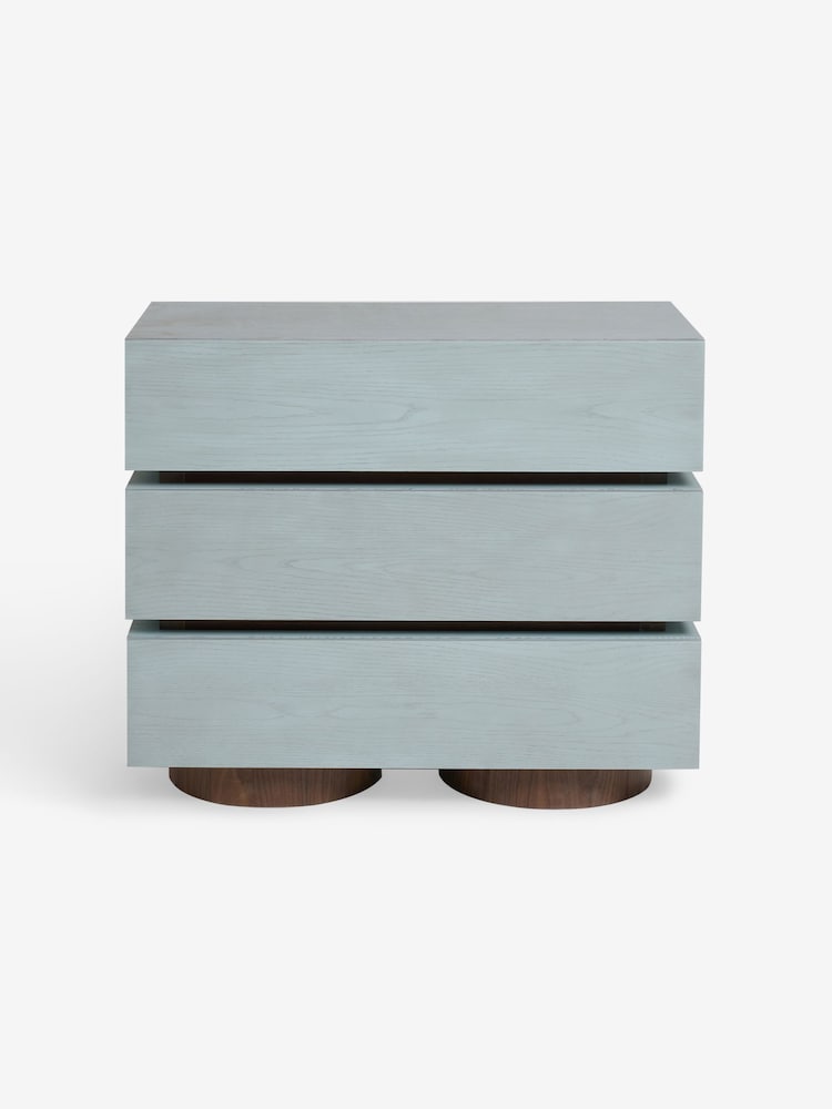 MADE.COM Blue Bern 3 Drawer Chest of Drawers - Image 6 of 6