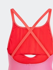 adidas Pink Colorblock X Back Swimsuit - Image 4 of 5