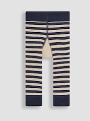 JoJo Maman Bébé Navy Stripe Fox Knitted Leggings - Image 2 of 3