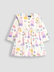 JoJo Maman Bébé Neutral Peppa Pig Printed Button Front Dress - Image 2 of 5