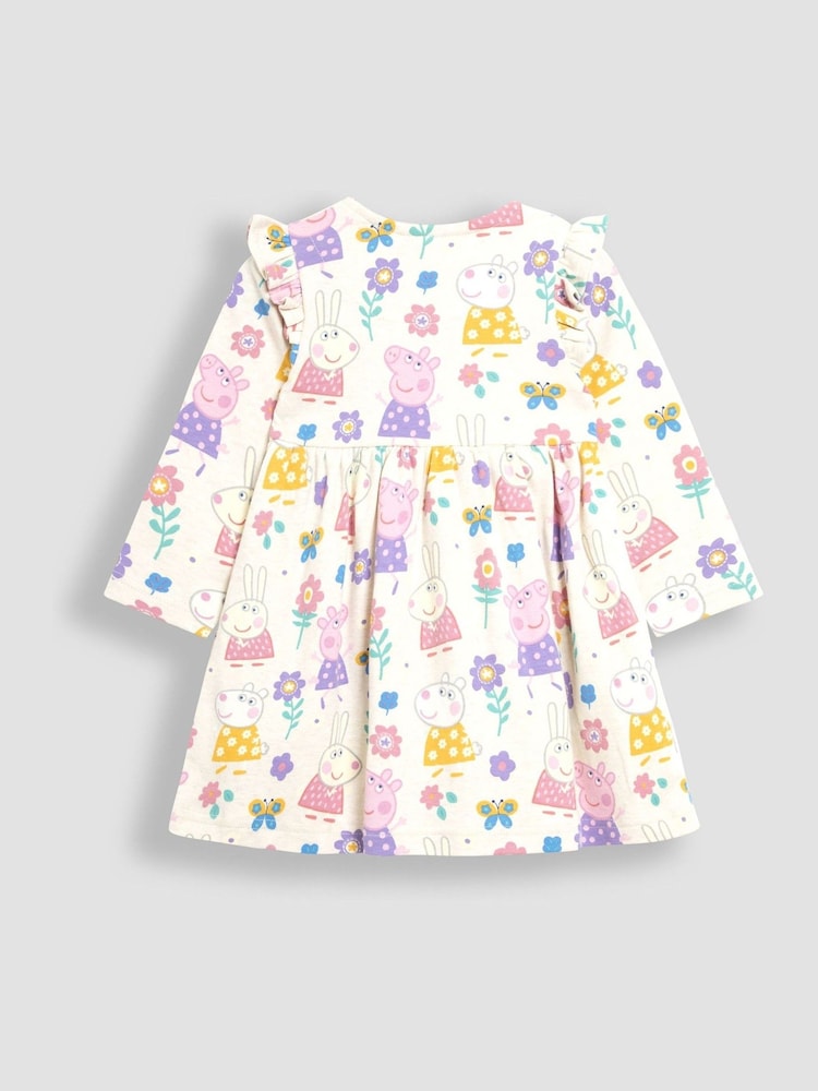 JoJo Maman Bébé Neutral Peppa Pig Printed Button Front Dress - Image 3 of 5