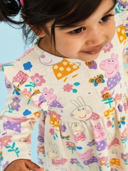 JoJo Maman Bébé Neutral Peppa Pig Printed Button Front Dress - Image 5 of 5