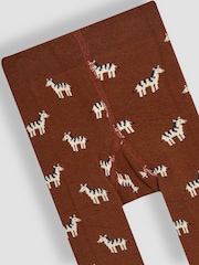 JoJo Maman Bébé Brown Zebra Extra Thick Leggings - Image 3 of 3