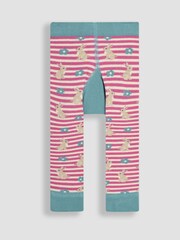 JoJo Maman Bébé Pink Stripe Bunny Knitted Leggings - Image 2 of 3