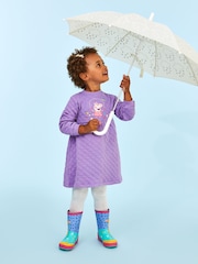 JoJo Maman Bébé Lilac Peppa Pig Quilted Dress - Image 1 of 6