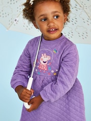 JoJo Maman Bébé Lilac Peppa Pig Quilted Dress - Image 2 of 6