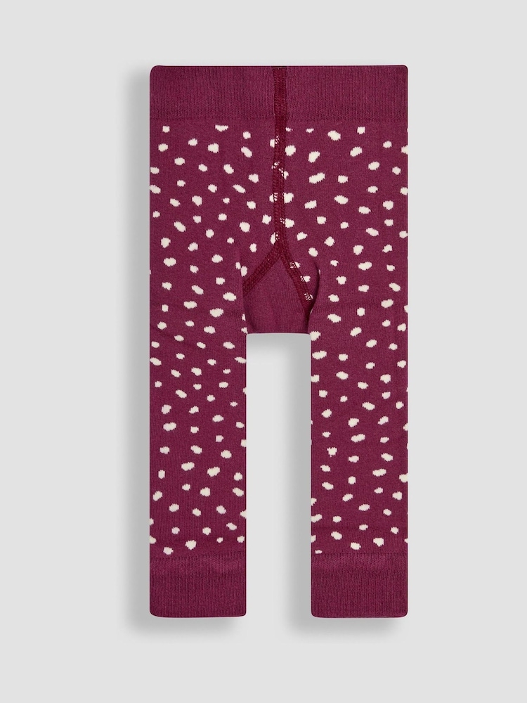 JoJo Maman Bébé Purple Hedgehog Extra Thick Leggings - Image 1 of 3