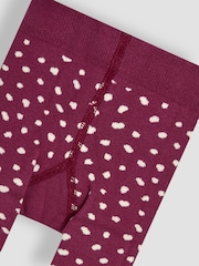 JoJo Maman Bébé Purple Hedgehog Extra Thick Leggings - Image 3 of 3