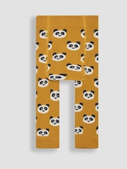 JoJo Maman Bébé Yellow Panda Knitted Leggings - Image 2 of 3