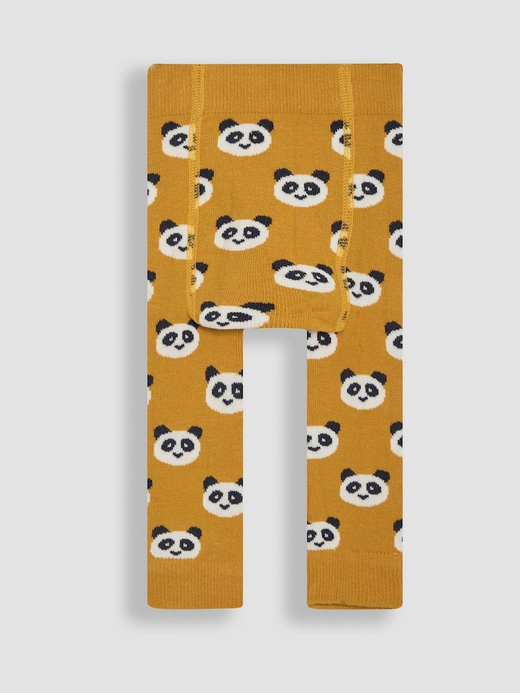 JoJo Maman Bébé Yellow Panda Knitted Leggings - Image 2 of 3