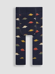 JoJo Maman Bébé Navy Dinosaur Extra Thick Leggings - Image 2 of 3